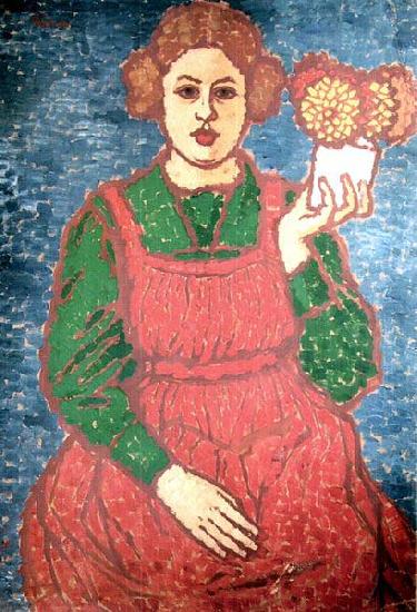 Jozsef Rippl-Ronai Anella is Holding Flowers oil painting picture